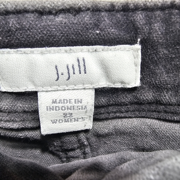J. Jill Women's Gray Velveteen Velvet Pants Jeans Straight Leg Size 22. - Picture 6 of 8